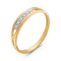 AG1-8968 Кольцо с фианитами. Золото 585.