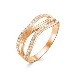 AG1-10034 Кольцо с фианитами. Золото 585.