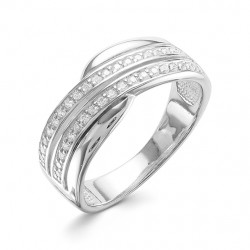 AG1-9594 Кольцо с фианитами. Серебро 925.