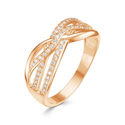 AG1-10062 Кольцо с фианитами. Золото 585.