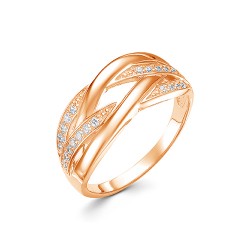 AG1-10119 Кольцо с фианитами. Золото 585.