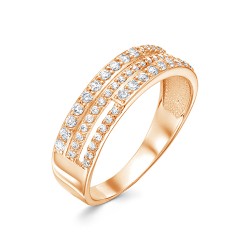 AG1-10047 Кольцо с фианитами. Золото 585.