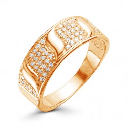 AG1-9585 Кольцо с фианитами. Золото 585.