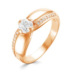 AG1-9647 Кольцо с фианитами. Золото 585.