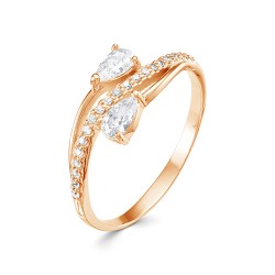 AG1-10090 Кольцо с фианитами. Золото 585.