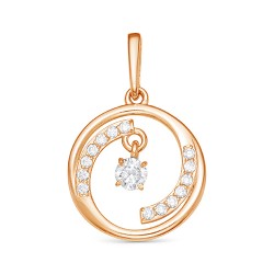 AG3-9732 Подвеска с фианитами. Золото 585.