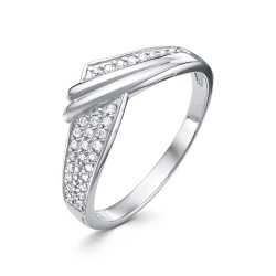 AG1-10031 Кольцо с фианитами. Серебро 925.