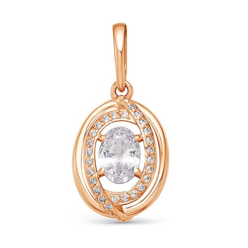 AG3-9727 Подвеска с фианитами. Золото 585. 