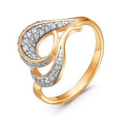 AG1-8865 Кольцо с фианитами. Золото 585.