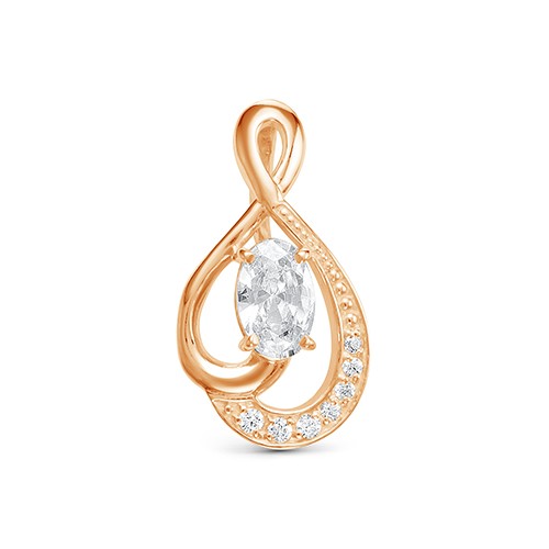 AG3-9884 Подвеска с фианитами. Золото 585. 