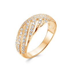 AG1-10197 Кольцо с фианитами. Золото 585.