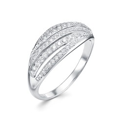 AG1-9909 Кольцо с фианитами. Серебро 925.