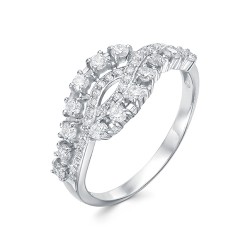 AG1-10005 Кольцо с фианитами. Серебро 925.