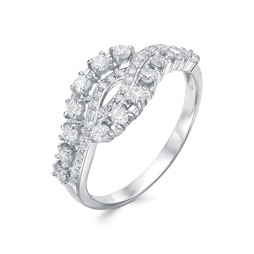 AG1-10005 Кольцо с фианитами. Серебро 925. 