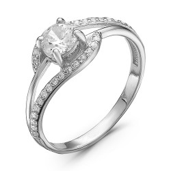 AG1-8973 Кольцо с фианитами. Серебро 925.