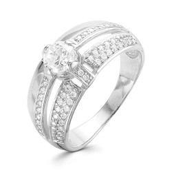 AG1-9572 Кольцо с фианитами. Серебро 925.