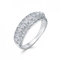 AG1-10049 Кольцо с фианитами. Серебро 925.