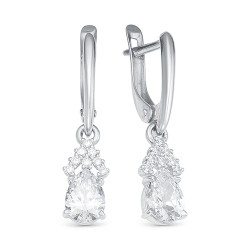 AG2-9736 Серьги с фианитами. Серебро 925.