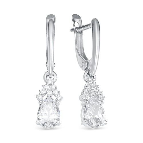 AG2-9736 Серьги с фианитами. Серебро 925. 