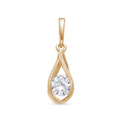 AG3-10137AG Подвеска с фианитами. Золото 585.