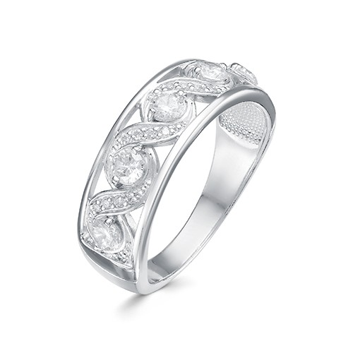 AG1-10025 Кольцо с фианитами. Серебро 925. 