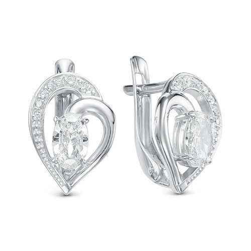 AG2-9884 Серьги с фианитами. Серебро 925. 