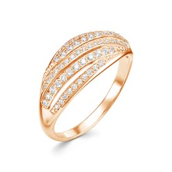 AG1-9909 Кольцо с фианитами. Золото 585.