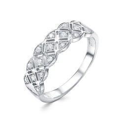 AG1-10027 Кольцо с фианитами. Серебро 925.