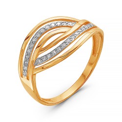 AG1-8978 Кольцо с фианитами. Золото 585.