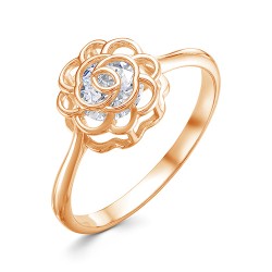 AG1-9859 Кольцо с фианитами. Золото 585.