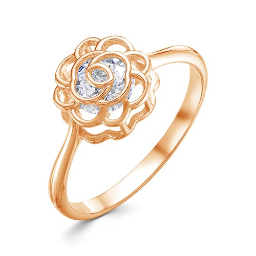 AG1-9859 Кольцо с фианитами. Золото 585. 