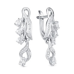 AG2-9938 Серьги с фианитами. Серебро 925.