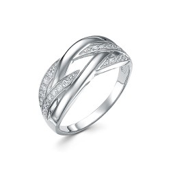 AG1-10119 Кольцо с фианитами. Серебро 925.