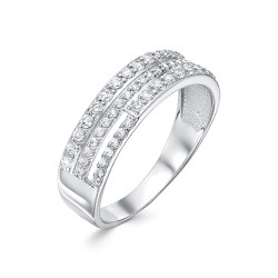 AG1-10047 Кольцо с фианитами. Серебро 925.