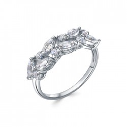 AG1-10491 Кольцо с фианитами. Серебро 925.