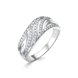 AG1-10130 Кольцо с фианитами. Серебро 925.