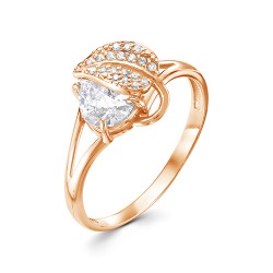 AG1-9939 Кольцо с фианитами. Золото 585.