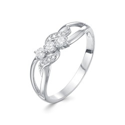 AG1-10032 Кольцо с фианитами. Серебро 925.