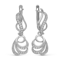 AG2-8873 Серьги с фианитами. Серебро 925.