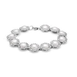 AG8-106 Колье с жемчугом. Серебро 925.