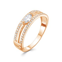 AG1-10030 Кольцо с фианитами. Золото 585.