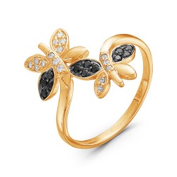 AG1-8986 Кольцо с фианитами. Золото 585.